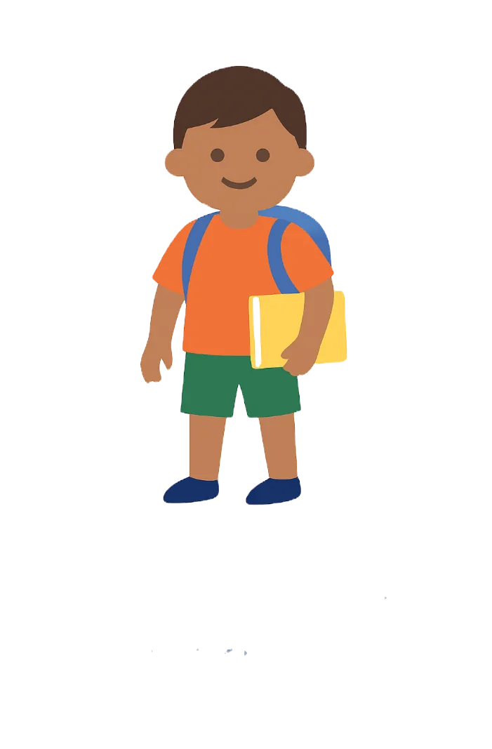 Illustration of a child in the Kinders & Schoolers program